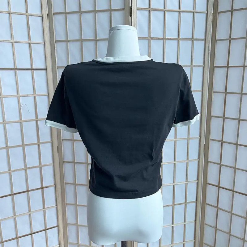Miu Miu Miu Miu Dark Blue Cotton Women's T-Shirt 0089 Size XS / US 0-2 / IT 36-38 - 2 Thumbnail