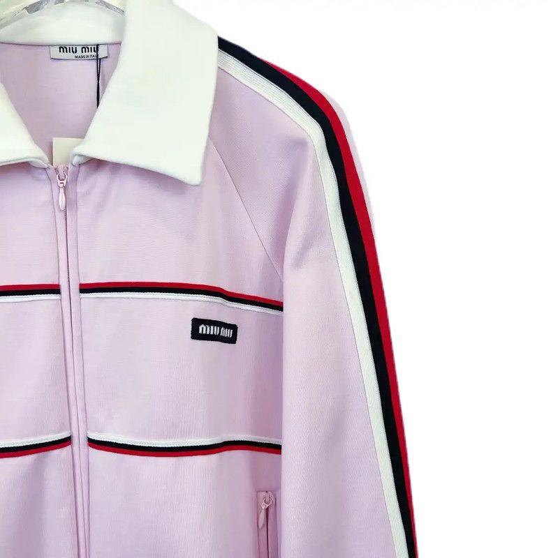 Miu Miu Miu Miu Pink Cotton Jacket for Women 0089 Size S / US 4 / IT 40 - 3 Thumbnail