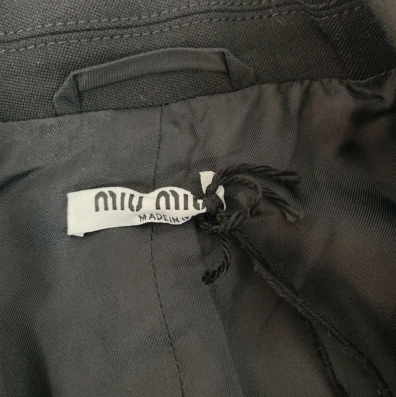 Miu Miu Miu Miu Women's Black Wool Cropped Jacket 0089 Size M / US 6-8 / IT 42-44 - 6 Thumbnail