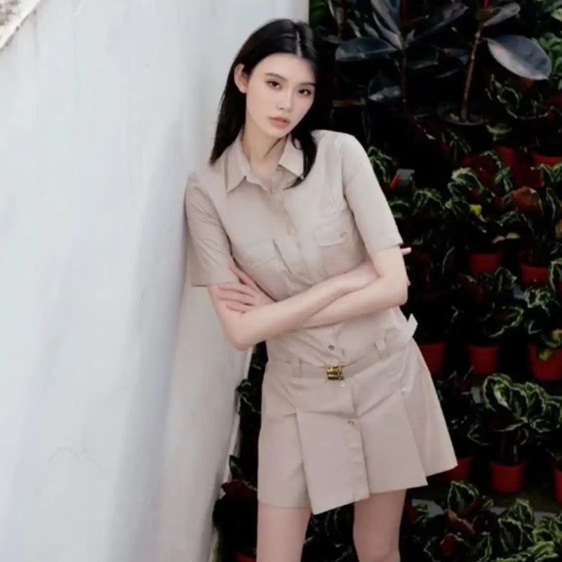 Miu Miu Miu Miu Brown Cotton Women's Dress 0089 Size XS / US 0-2 / IT 36-38 - 10 Thumbnail