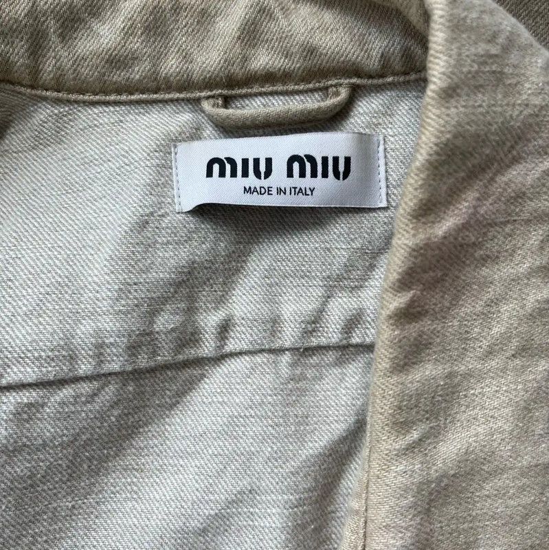 Miu Miu Miu Miu Light Green Cotton Women's Jacket 0089 Size M / US 6-8 / IT 42-44 - 3 Thumbnail