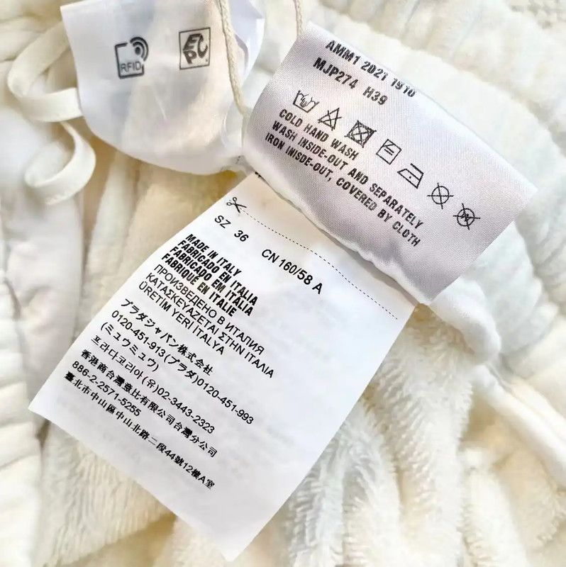 Miu Miu Miu Miu White Cotton Women's Sweater Set 0089 Size XS / US 0-2 / IT 36-38 - 6 Thumbnail