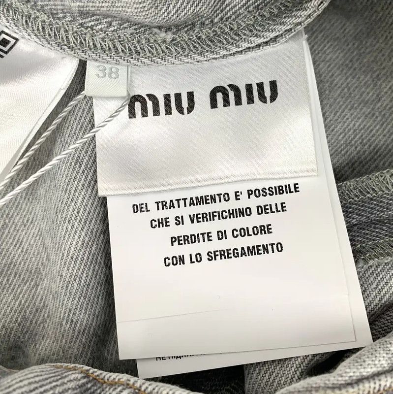 Miu Miu Miu Miu Gray Cotton Women's Dress Size S 0089 Size S / US 4 / IT 40 - 7 Thumbnail