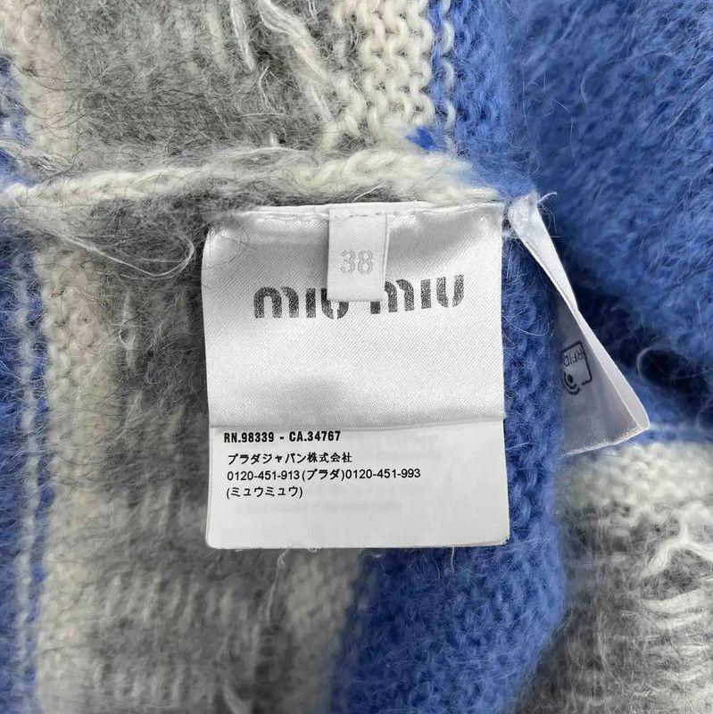 Miu Miu Miu Miu Blue Women's Cardigan Sweater 0089 Size XS / US 0-2 / IT 36-38 - 4 Thumbnail