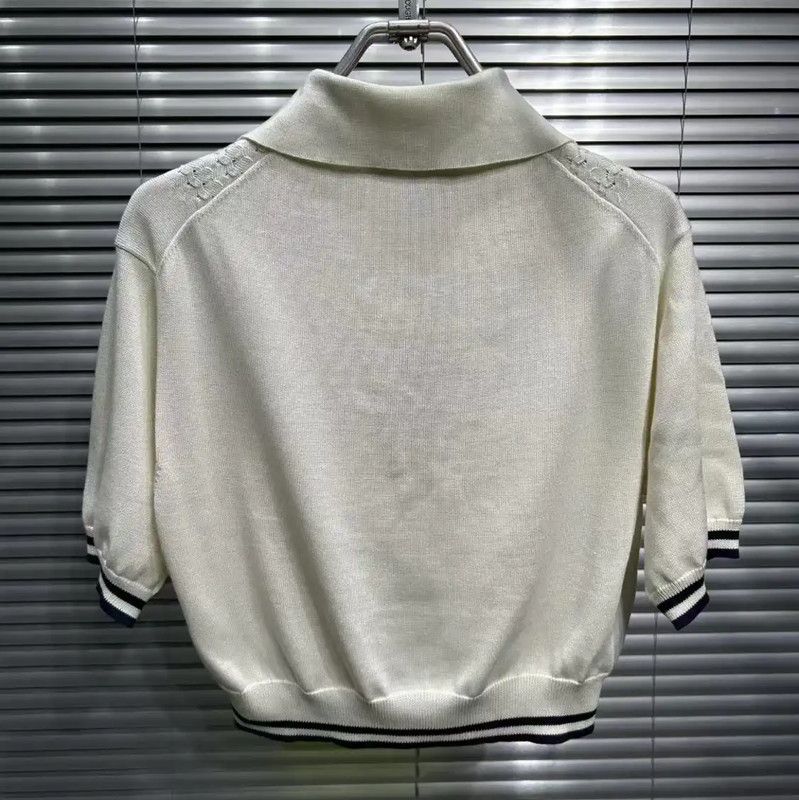 Miu Miu Miu Miu Summer Wool Tee in Off-White 0089 Size S / US 4 / IT 40 - 2 Thumbnail