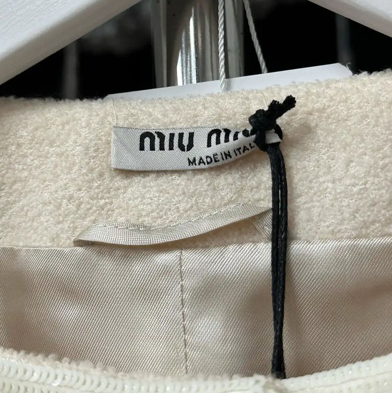 Miu Miu Miu Miu Spring Autumn Beige Women's Jacket 0089 Size ONE SIZE - 6 Thumbnail