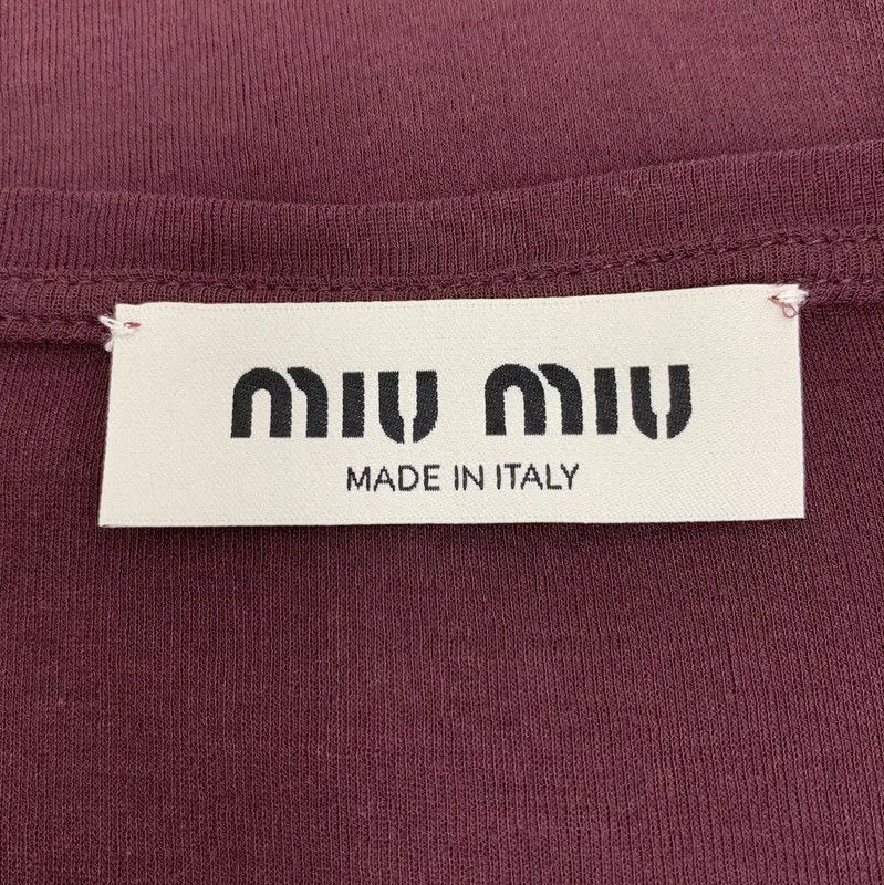 Miu Miu Miu Miu Wine Red Cotton Long Sleeve Top 0089 Size XS / US 0-2 / IT 36-38 - 5 Thumbnail