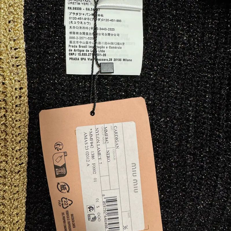 Miu Miu Miu Miu Black Cropped Embroidered Jacket 0089 Size M / US 6-8 / IT 42-44 - 3 Thumbnail