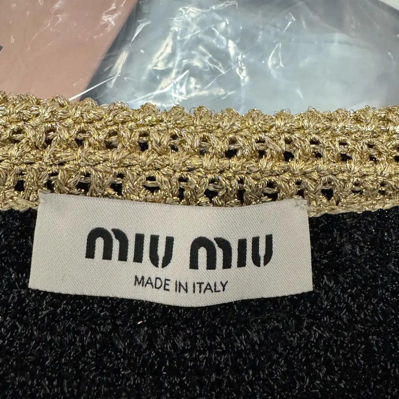 Miu Miu Miu Miu Black Cropped Embroidered Jacket 0089 Size M / US 6-8 / IT 42-44 - 4 Thumbnail