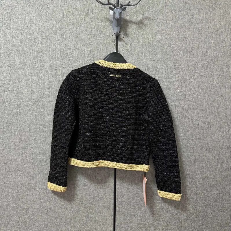 Miu Miu Miu Miu Black Cropped Embroidered Jacket 0089 Size M / US 6-8 / IT 42-44 - 2 Thumbnail