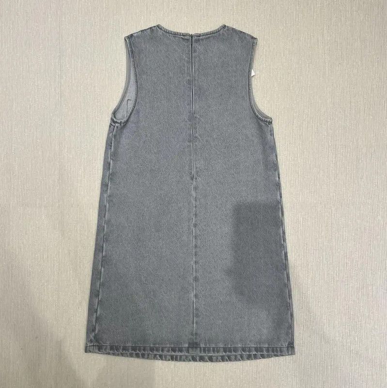 Miu Miu Miu Miu Gray Cotton A-Line Dress 0089 Size S / US 4 / IT 40 - 2 Thumbnail
