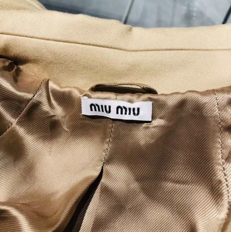 Miu Miu Miu Miu Khaki Cotton Women's Trench Coat 0089 Size M / US 6-8 / IT 42-44 - 5 Thumbnail