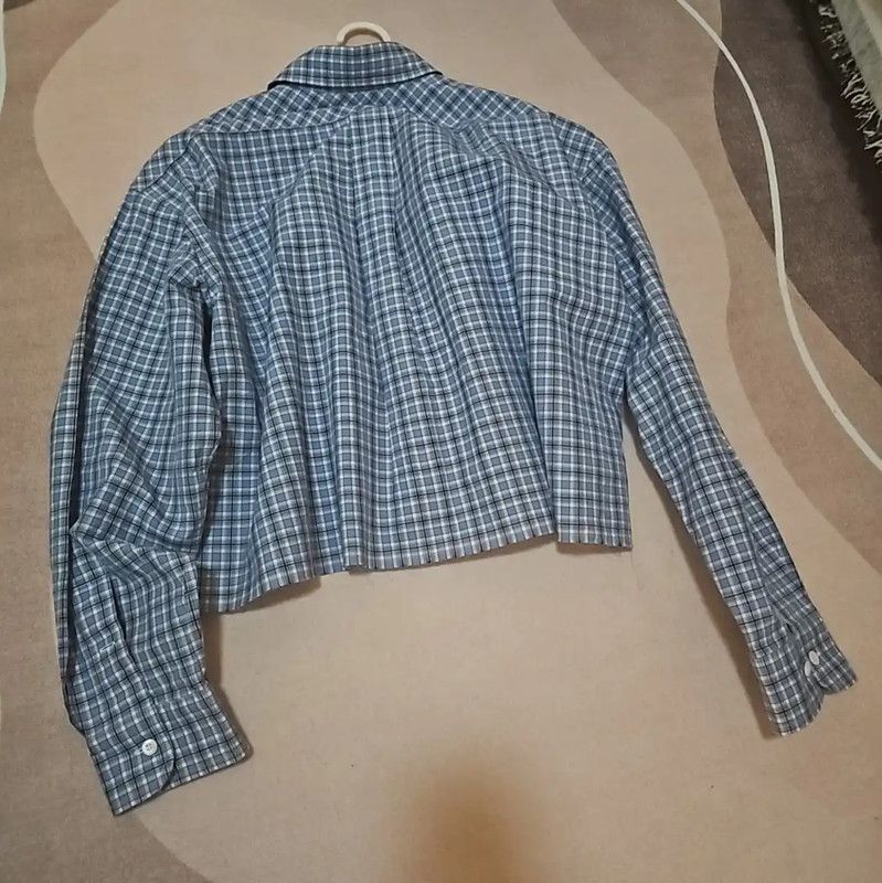 Miu Miu Miu Miu Blue Cotton Long Sleeve Shirt 0089 Size M / US 6-8 / IT 42-44 - 2 Thumbnail