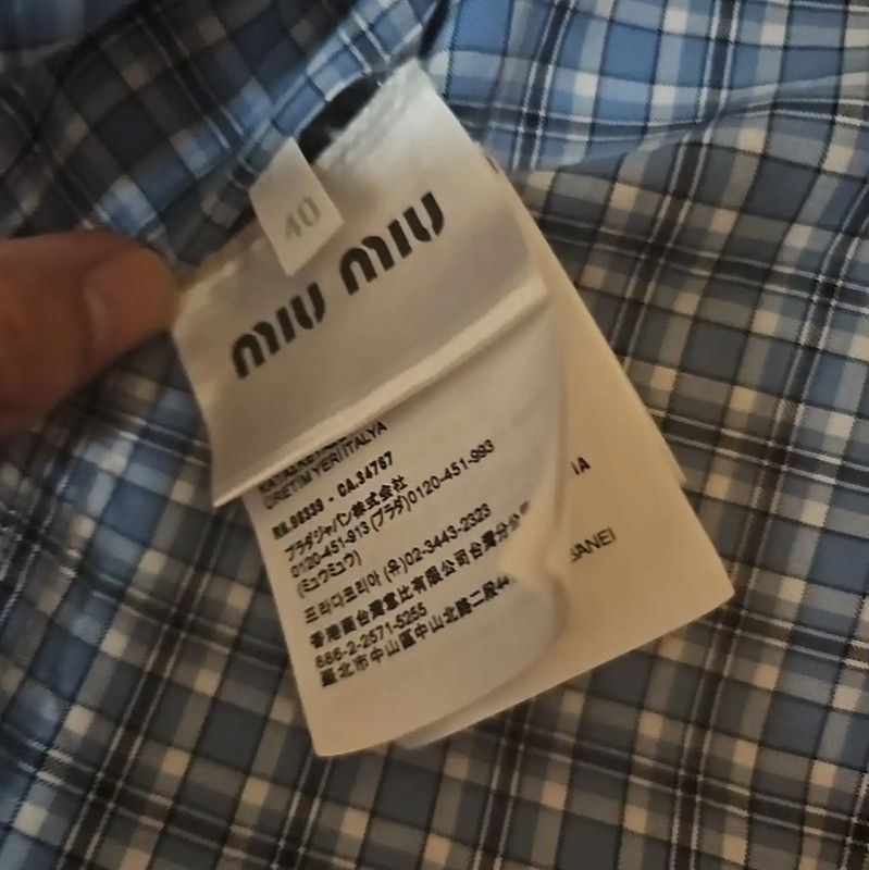 Miu Miu Miu Miu Blue Cotton Long Sleeve Shirt 0089 Size M / US 6-8 / IT 42-44 - 5 Thumbnail