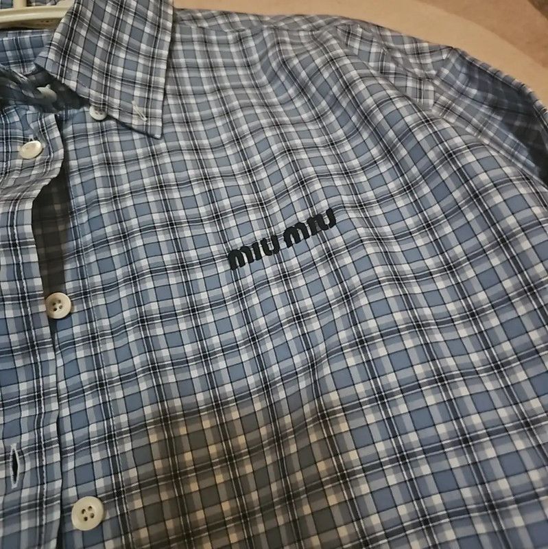 Miu Miu Miu Miu Blue Cotton Long Sleeve Shirt 0089 Size M / US 6-8 / IT 42-44 - 3 Thumbnail