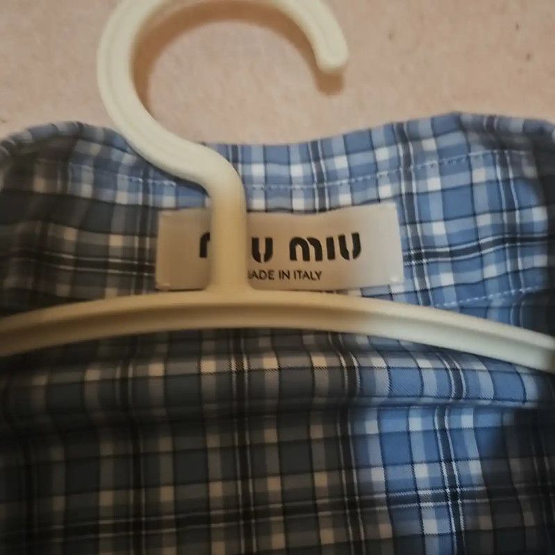 Miu Miu Miu Miu Blue Cotton Long Sleeve Shirt 0089 Size M / US 6-8 / IT 42-44 - 4 Thumbnail