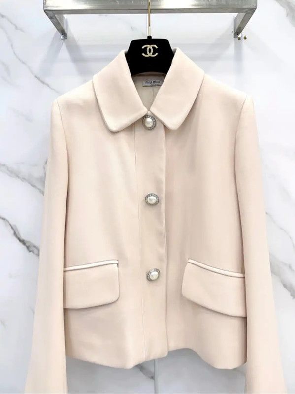 Miu Miu Miu Miu Pink Cotton Blend Women's Jacket 0089 Size S / US 4 / IT 40 - 4 Thumbnail