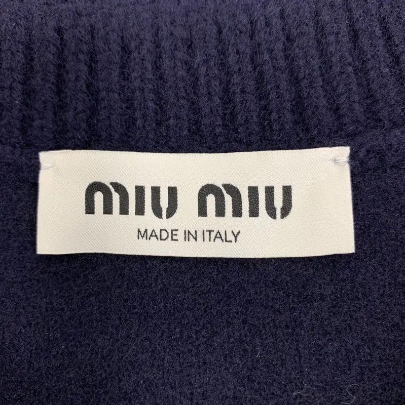Miu Miu Miu Miu Navy Wool Women's Dress in XS Size 0089 Size XS / US 0-2 / IT 36-38 - 6 Thumbnail