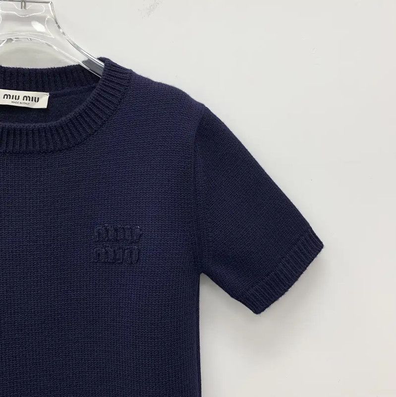 Miu Miu Miu Miu Navy Wool Women's Dress in XS Size 0089 Size XS / US 0-2 / IT 36-38 - 3 Thumbnail