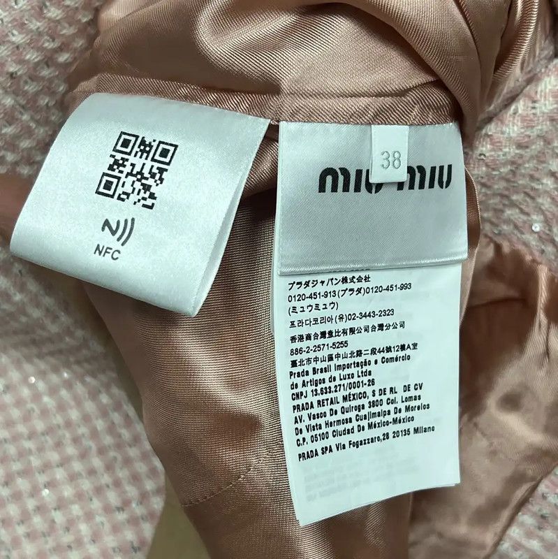 Miu Miu Miu Miu Pink Wool Cropped Jacket for Women 0089 Size M / US 6-8 / IT 42-44 - 5 Thumbnail