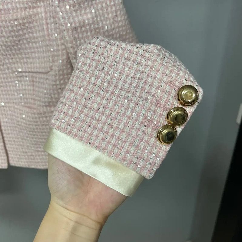 Miu Miu Miu Miu Pink Wool Cropped Jacket for Women 0089 Size M / US 6-8 / IT 42-44 - 4 Thumbnail
