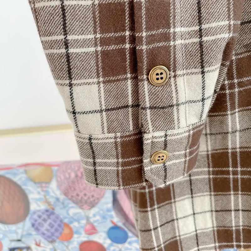 Miu Miu Miu Miu Brown Check Wool Jacket for Women 0089 Size S / US 4 / IT 40 - 6 Thumbnail