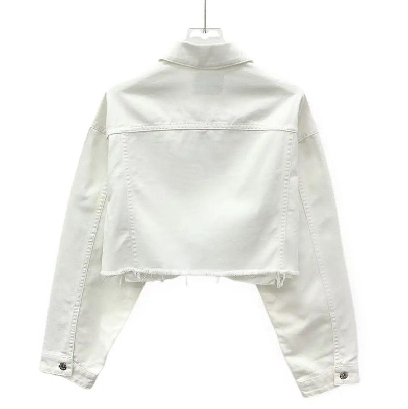 Miu Miu Miu Miu White Cotton Cropped Jacket 0089 Size XS / US 0-2 / IT 36-38 - 2 Thumbnail