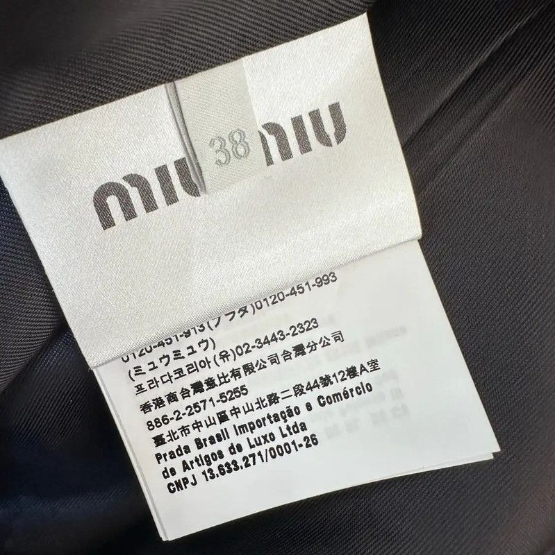 Miu Miu Miu Miu Blue Jacket with White Detailing 0089 Size S / US 4 / IT 40 - 5 Thumbnail