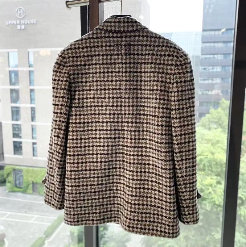 Miu Miu Miu Miu Checked Wool Women's Jacket 0089 Size ONE SIZE - 2 Thumbnail