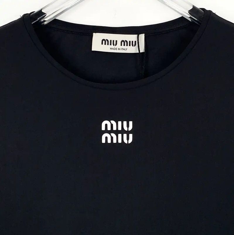Miu Miu Miu Miu Black Short Sleeve Dress XS 0089 Size XS / US 0-2 / IT 36-38 - 4 Thumbnail