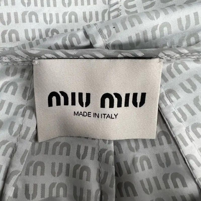 Miu Miu Miu Miu Silver Cotton Jacket for Women 0089 Size ONE SIZE - 3 Thumbnail