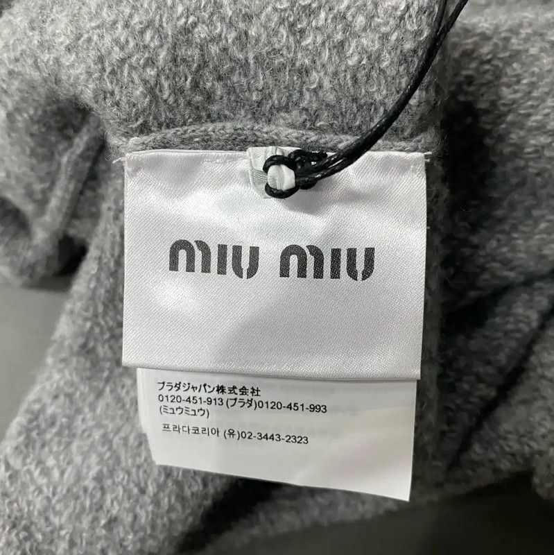 Miu Miu Miu Miu Gray Women's Pullover Sweater 0089 Size ONE SIZE - 7 Thumbnail