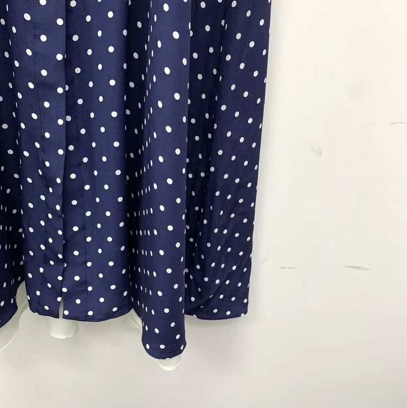 Miu Miu Miu Miu Polka Dot Silk Dress in Deep Blue 0089 Size XS / US 0-2 / IT 36-38 - 5 Thumbnail