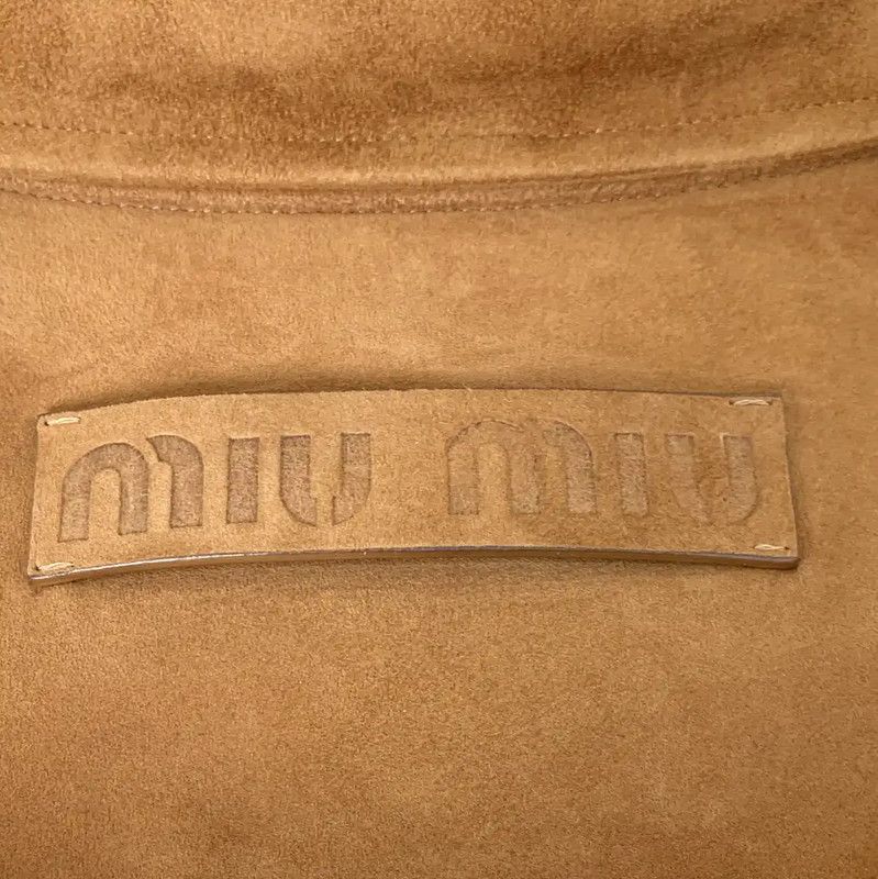 Miu Miu Miu Miu Brown Leather Women's Shirt 0089 Size XS / US 0-2 / IT 36-38 - 6 Thumbnail