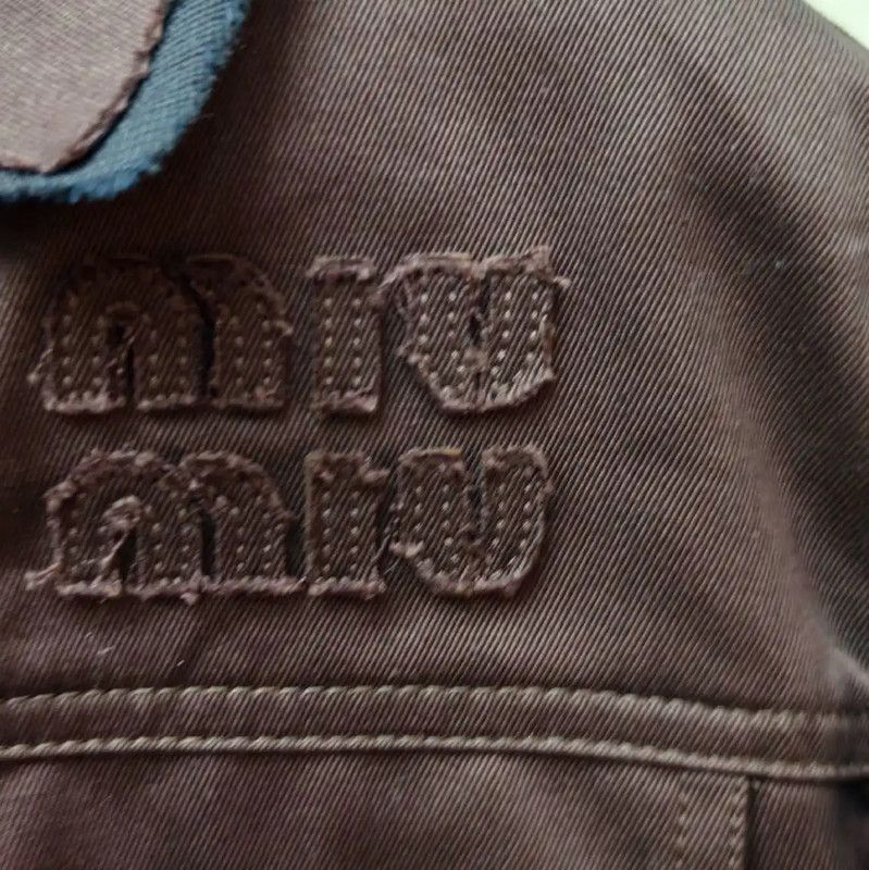 Miu Miu Miu Miu Brown Cotton Women's Jacket 0089 Size S / US 4 / IT 40 - 5 Thumbnail