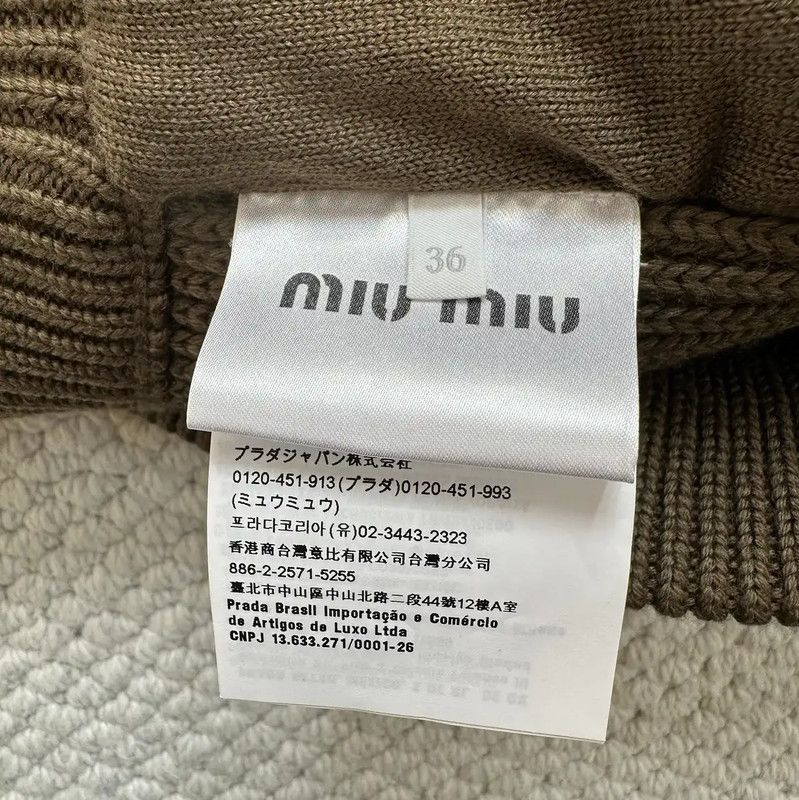Miu Miu Miu Miu Green Wool Logo Long Winter Coat 0089 Size S / US 4 / IT 40 - 8 Thumbnail