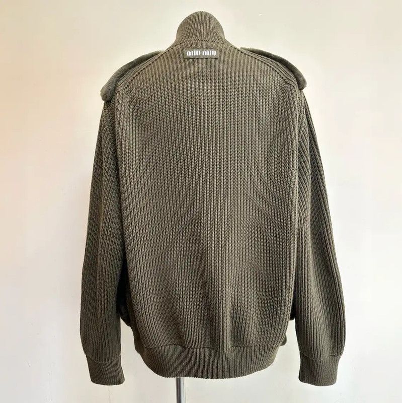 Miu Miu Miu Miu Green Wool Logo Long Winter Coat 0089 Size S / US 4 / IT 40 - 3 Thumbnail