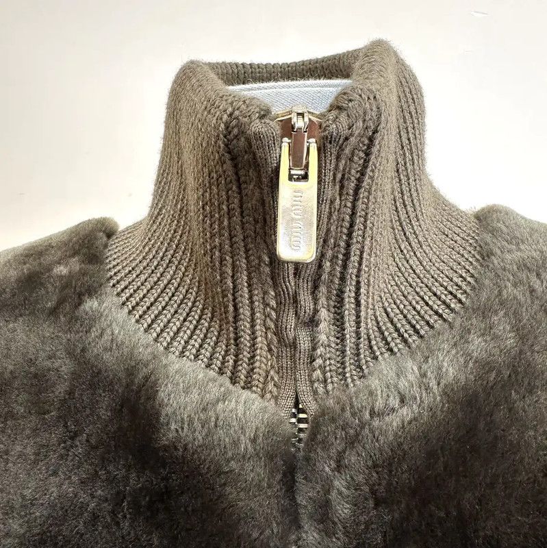 Miu Miu Miu Miu Green Wool Logo Long Winter Coat 0089 Size S / US 4 / IT 40 - 4 Thumbnail