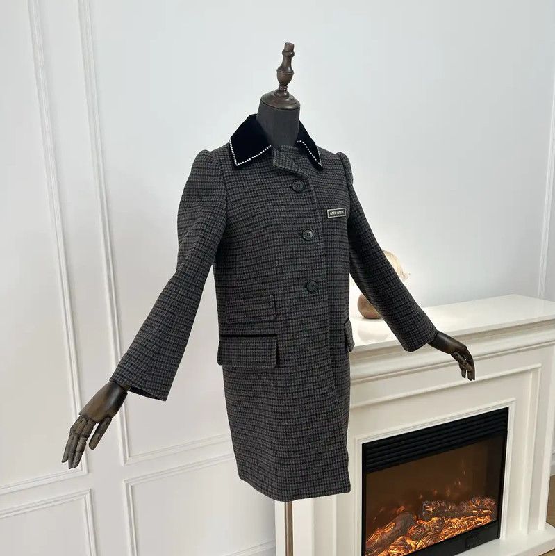 Miu Miu Miu Miu Gray Women's Coat Size S 0089 Size S / US 4 / IT 40 - 3 Thumbnail