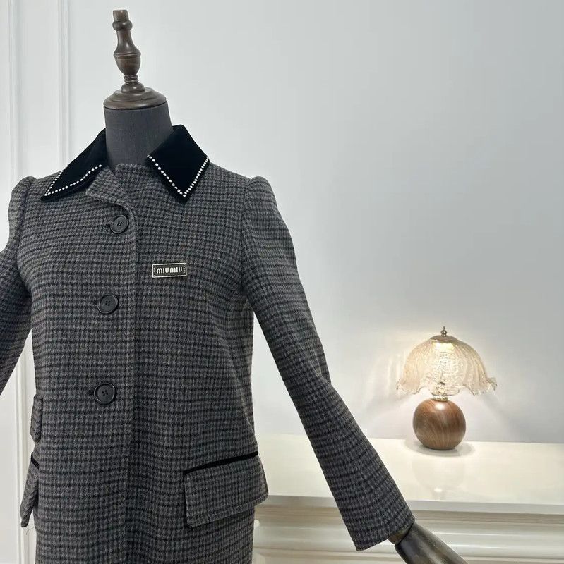 Miu Miu Miu Miu Gray Women's Coat Size S 0089 Size S / US 4 / IT 40 - 6 Thumbnail