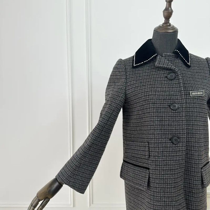 Miu Miu Miu Miu Gray Women's Coat Size S 0089 Size S / US 4 / IT 40 - 7 Thumbnail