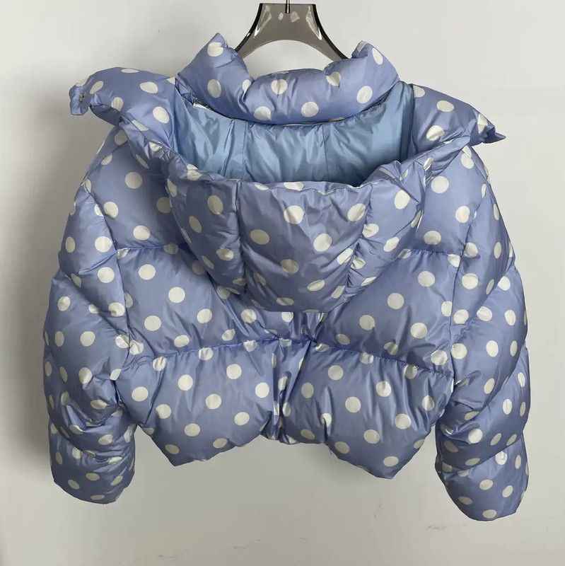 Miu Miu Miu Miu Winter Blue Polka Dot Down Jacket 0089 Size M / US 6-8 / IT 42-44 - 2 Thumbnail