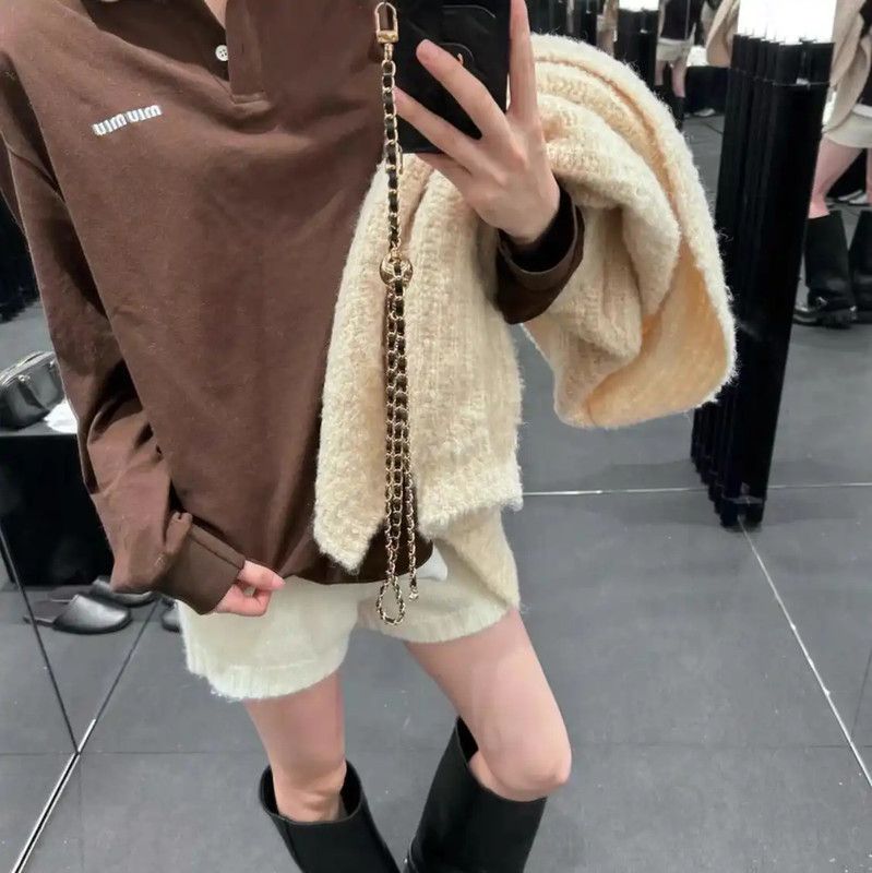 Miu Miu Miu Miu Brown Cotton Pullover Sweater for Women 0089 Size XS / US 0-2 / IT 36-38 - 8 Thumbnail