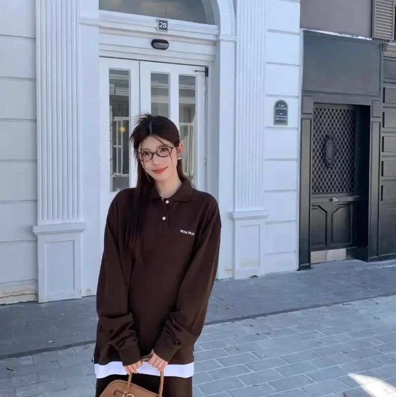 Miu Miu Miu Miu Brown Cotton Pullover Sweater for Women 0089 Size XS / US 0-2 / IT 36-38 - 7 Thumbnail
