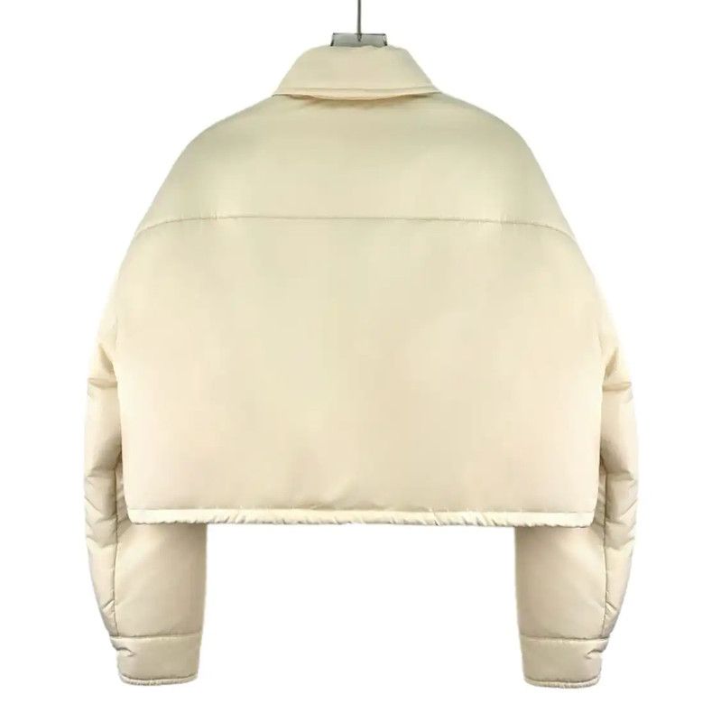 Miu Miu Miu Miu Beige Polyester Cropped Jacket 0089 Size S / US 4 / IT 40 - 2 Thumbnail