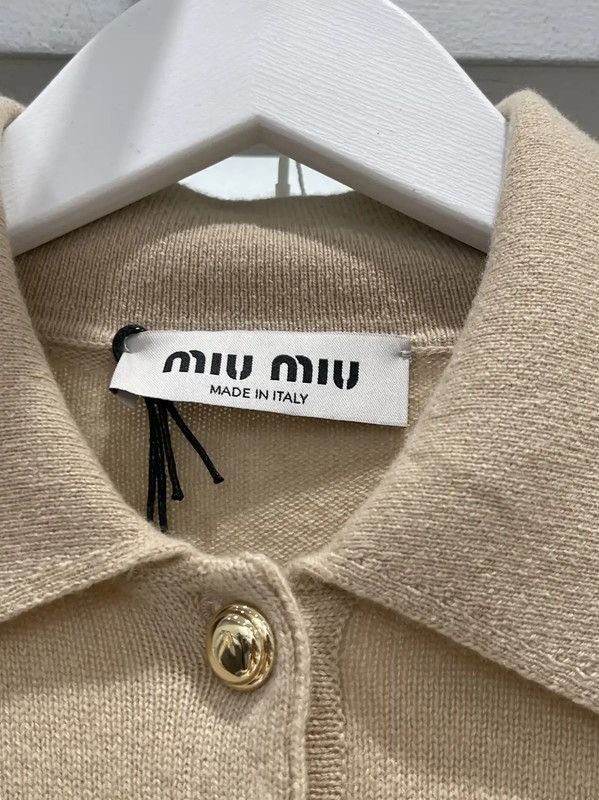 Miu Miu Miu Miu Beige Cashmere Long Sleeve Pullover 0089 Size ONE SIZE - 7 Thumbnail