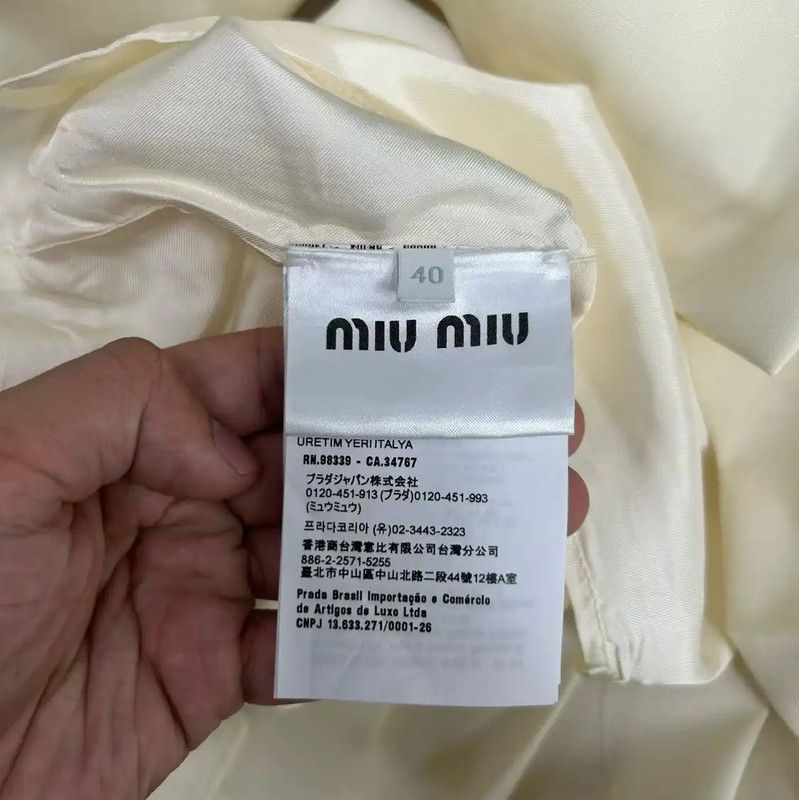 Miu Miu Miu Miu Summer Beige Embroidered Sleeveless Dress 0089 Size L / US 10 / IT 46 - 4 Thumbnail