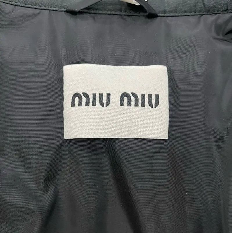 Miu Miu Miu Miu Black Cropped Puffer Jacket 0089 Size XL / US 12-14 / IT 48-50 - 3 Thumbnail