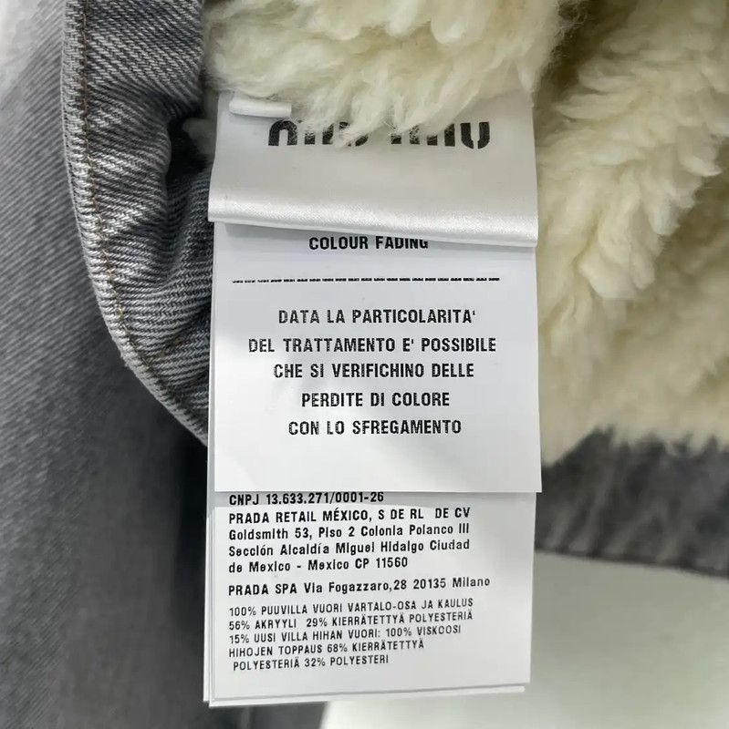 Miu Miu Miu Miu Winter Gray Nylon Jacket with Logo 0089 Size ONE SIZE - 8 Thumbnail