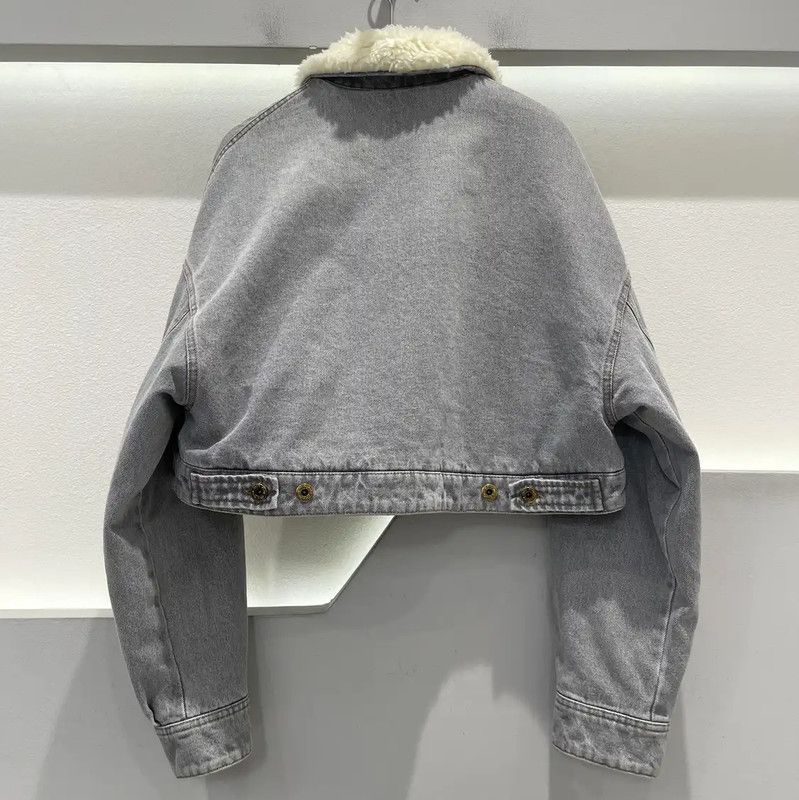 Miu Miu Miu Miu Winter Gray Nylon Jacket with Logo 0089 Size ONE SIZE - 2 Thumbnail